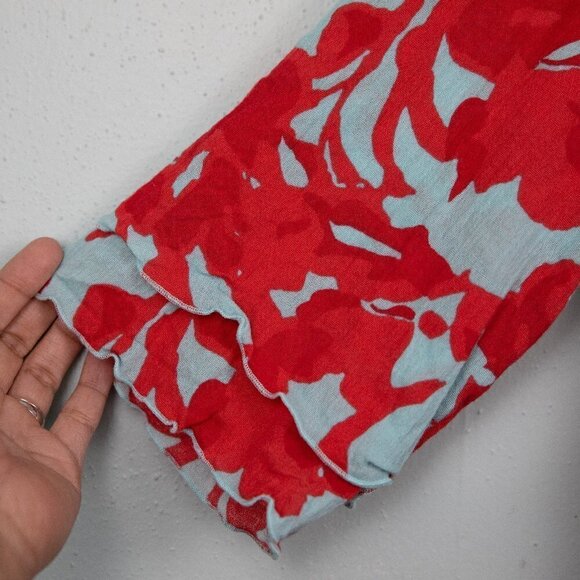 Soft Surroundings Siesta Key light blue and red tunic top-M - Picture 3 of 5